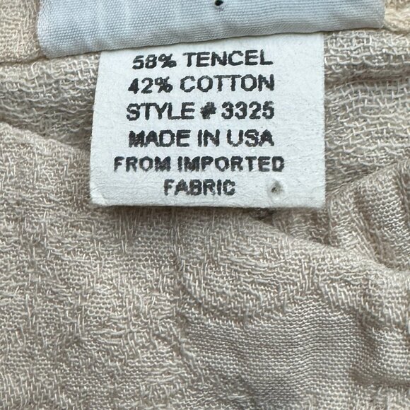 Habitat Women's Tencel Cotton Mother of Pearl Button Ivory Top Jacket Artsy Med - Picture 11 of 16